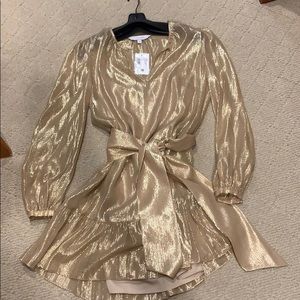 Brand new intermix gold dress